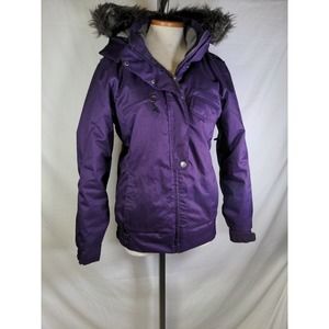 Millennium Three Women's S Hooded Winter Snow Ski Jacket Fur Lined Purple Lotus
